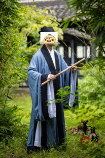 华韵坊【定制】传统道袍 汉服大氅 明制道袍 优质棉麻面料 套装