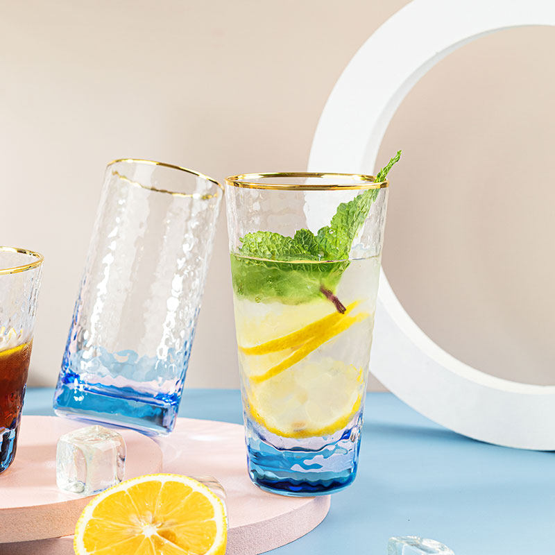高颜值透明家用玻璃杯简约男女锤纹水杯ins风酒杯果汁饮料杯茶杯,餐饮具,玻璃杯,淘宝优惠券,粉丝福利购,淘宝优惠卷