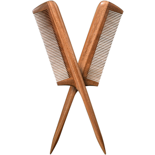 尖尾梳檀木梳子女士专用长发儿童宝宝女孩分发线尖头挑梳细密齿梳