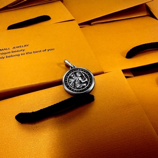 出街吊项坠不撞款 吊坠男士 系 复古s925银小众时尚 热销法式