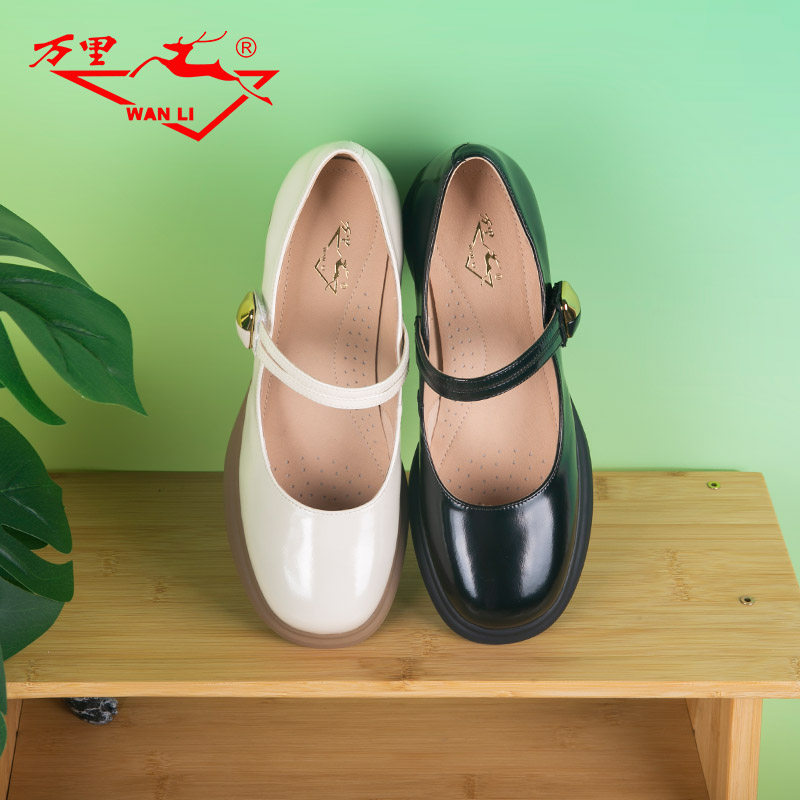 万里玛丽珍鞋休闲真皮女鞋