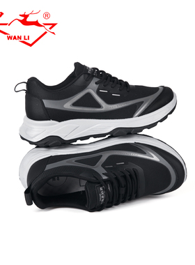 万里新款休闲运动鞋轻便舒适平底鞋百搭系带通勤男鞋BJT1173