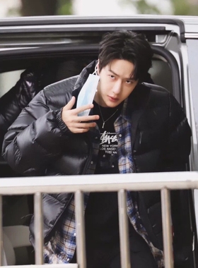 FCG美式Drake公鸭风格联名纯色立体Logo百搭短款羽绒服王一博同款