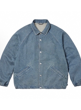FCG＆SS25 Arc Denim Coaches Jacket复古工装牛仔贴布绣徽标夹克