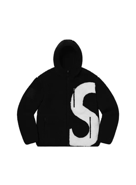FCG自主FW20 Hooded Jacket联名大S字母Logo摇粒绒羊羔绒夹克外套
