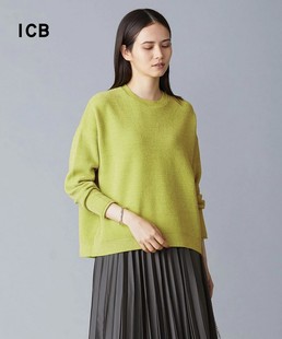 商场同款 ICB日系秋冬季 内搭蝙蝠线衫 圆领套头针织衫 通勤宽松版