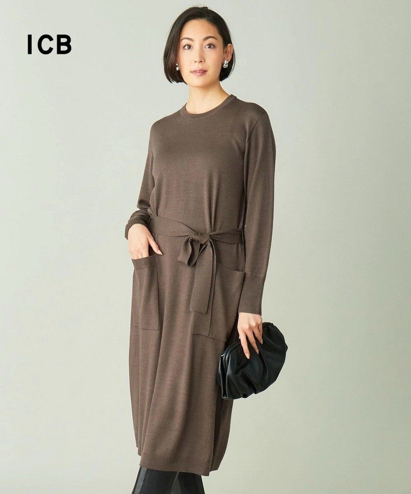 ICB日系春季通勤直筒版羊毛桑蚕丝混纺连衣裙针织连身裙商场同款,女装/女士精品,连衣裙,淘宝优惠券,粉丝福利购,淘宝优惠卷