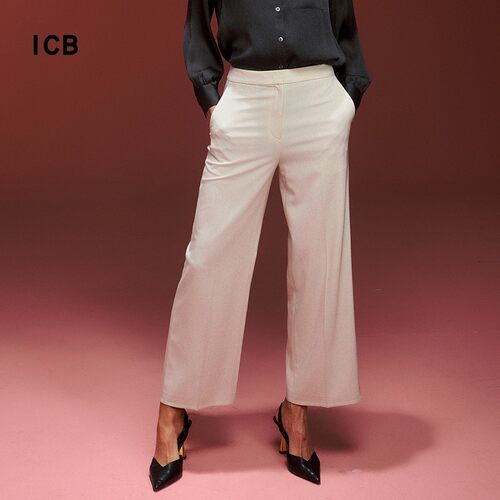 通勤宽松混纺直筒休闲裤商场同款