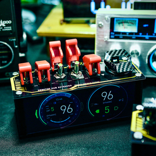 桌搭摆件赛博朋克风区块化usb插排扩展坞复古开关氛围灯生日礼物