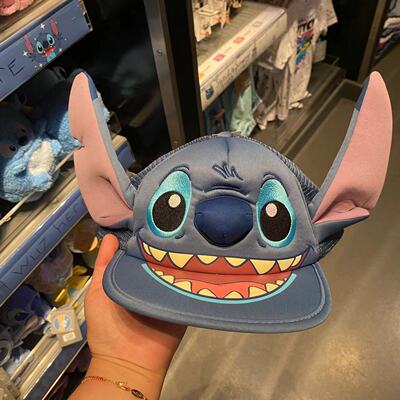 香港迪士尼代购  史迪仔搞怪3D卡通出游帽子 遮阳防晒鸭舌帽子