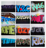 定制连字母抱枕汉字沙发靠垫男女生日礼物幼儿园教具星座床头腰枕