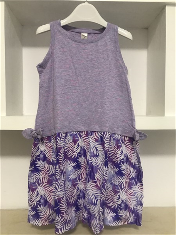 5-6岁专柜正品oshkosh女童连衣裙 夏季 纯棉拼接背心裙子