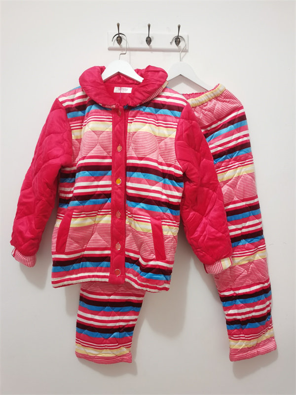 M-XL码 季末清仓  品牌睡衣 秋冬 女士夹棉加绒家居服套装