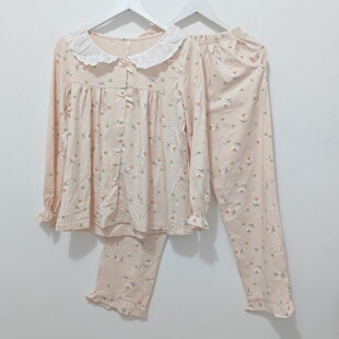 M码多姿多彩睡衣 春秋 女士爽棉甜美舒适睡衣套装家居服