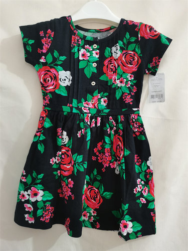 3-6岁特价清仓美国卡特正品carters 夏季 纯棉洋气短袖连衣裙女童