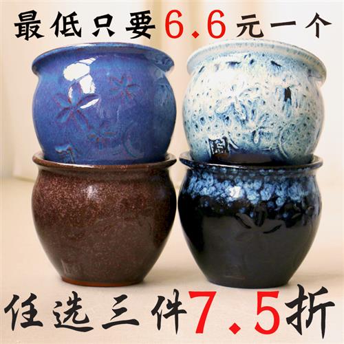 宜兴大号手工陶罐粗陶多肉花盆大口径老桩植物陶瓷盆玉坠吊兰盆