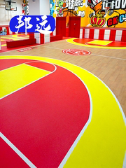 室内篮球场运动地胶 儿童篮球场地胶垫少儿体适能地胶定制图案