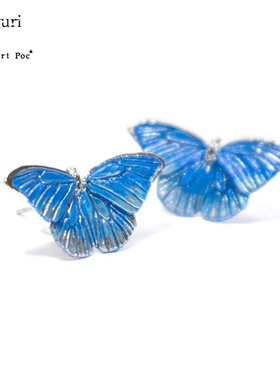 Palnart poc蝴蝶高级大气新款ins潮精致超仙气质耳环小耳钉耳夹