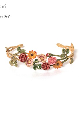 Palnartpoc春季花环花园手镯