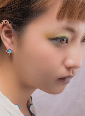 gargle日本小众不撞原宿系设计师宇宙星球甜美百搭无过敏无痛耳夹