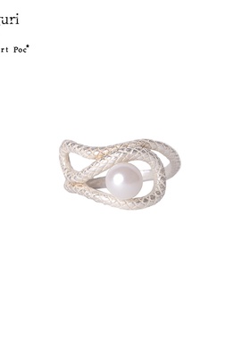 Palnartpoc女锡合金白蛇戒指