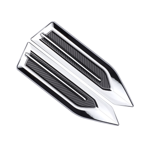 汽车改装鲨鱼腮侧假出风口仿真3D个性车贴车身装饰贴刀锋叶子板