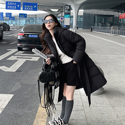 实拍2025冬季加厚过膝长