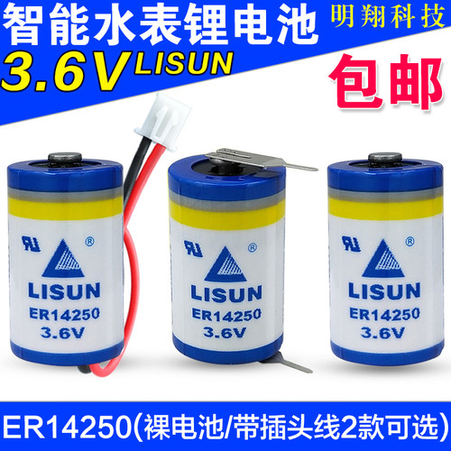LISUN/力兴锂电池 ER14250 3.6V KTS 台达编程器 物联网PLC 1/2AA
