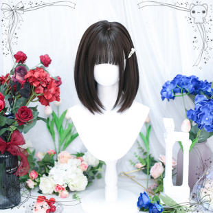 大佬家假发齐肩长发lolita「珍珠」网红自然仿真日常jk少女直发