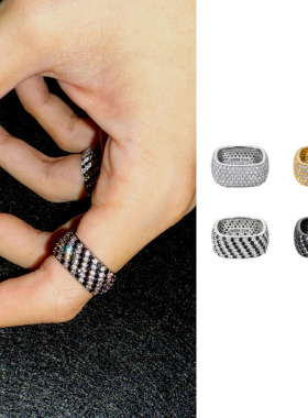 nothingbutmini满天星闪钻方戒指