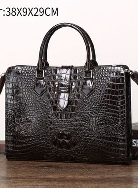 鳄鱼骨纹男士公文包商务休闲男士手提包单肩斜挎单高档男包工厂批