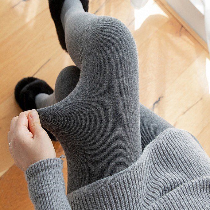 棉微压一体加绒连裤袜女加厚竖