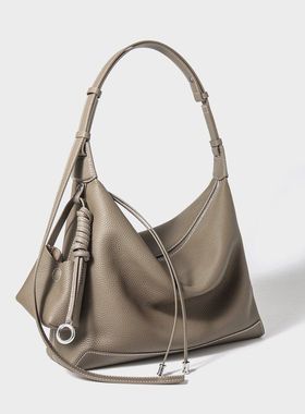 包包韩国小众轻奢单肩腋下斜跨包女士大容量托特包高级感真皮女包