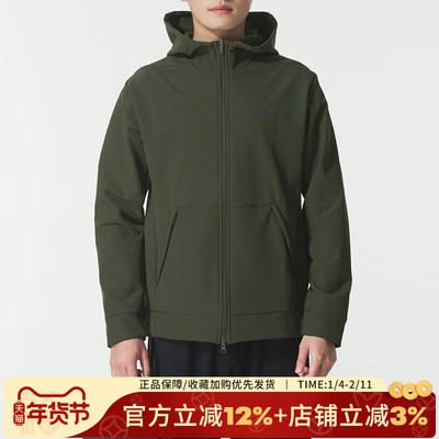 阿迪达斯D4T CR FZ HD加绒保暖针织连帽夹克休闲防风外套男KE4370