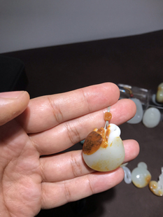 新疆和田玉籽料三色特色俏雕 龟鹤延年  超有特色收藏