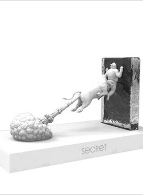 SECRET WHAT YOU SEE MAY NOT BE TURE 牛气冲天摆件动物雕塑限量