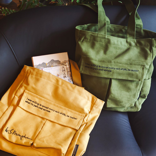 毛姆签名刺绣托特包预售