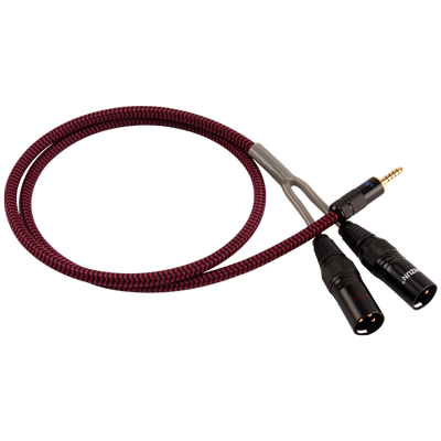 线尊2.5mm平衡4.4转双卡农音频线