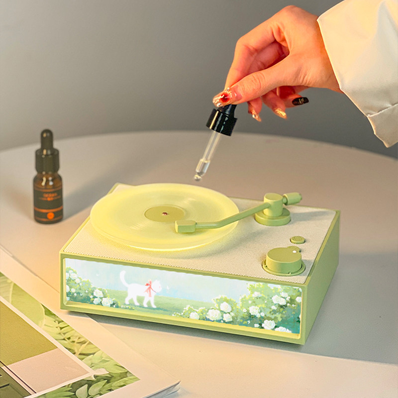 奇悦小清新蓝牙音箱小型音响香薰黑胶旋转唱片机520礼物女生桌面P,影音电器,无线/蓝牙音箱,淘宝优惠券,粉丝福利购,淘宝优惠卷