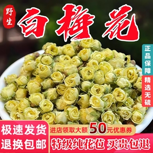 特级白梅花茶50克绿萼梅绿梅花白梅花玫瑰茶白梅花玫瑰花新产无硫