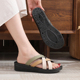 复古罗马鞋 坡跟凉鞋 女 休闲软底妈妈鞋 大码 女厚底女士2026夏季 新款