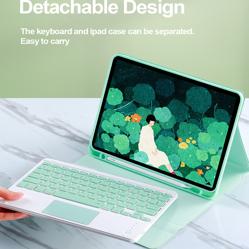 适用iPadMW762保护套MW792 MW752 MW782 MW742 MW772苹果平板电脑ZP保护壳软CH/A全包防摔蓝牙键盘鼠标带笔槽