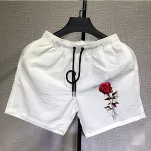 男士 休闲运动三分裤 外穿宽松五分中裤 短裤 马裤 薄款 沙滩裤 子男夏季