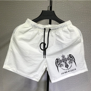 修身 男休闲三分裤 社会精神小伙沙滩裤 子薄款 衩 夏季 潮牌潮流裤 短裤