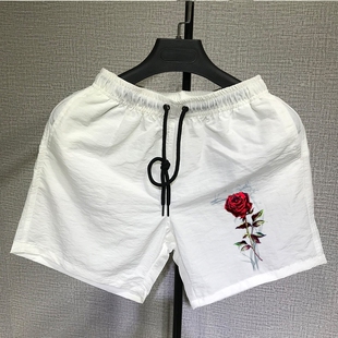 男士 子宽松运动休闲五分沙滩裤 夏季 速干透气冰丝中裤 外穿薄款 短裤