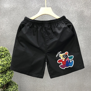 休闲短裤 大码 男运动五分大裤 男士 潮 衩5分宽松速干运动沙滩裤 夏季