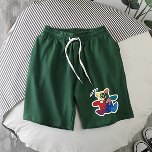 外穿中裤 潮宽松大码 大裤 纯棉短裤 休闲运动五分裤 薄款 衩男士 男夏季