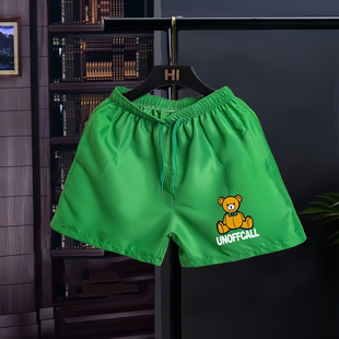 休闲百搭精神小伙速干沙滩中裤 裤 社会人宽松三分短裤 薄款 子男夏季