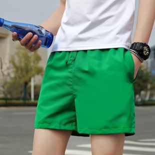 外穿冰丝网红情侣短裤 子男三分沙滩裤 宽松潮牌精神小伙裤 2026夏季