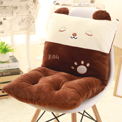 连体坐垫靠垫一体办公室椅垫地板加厚学生座垫餐椅板凳子屁股垫子